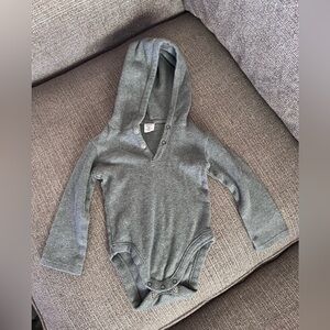 Nordstrom Charcoal Baby Onesie with Hood